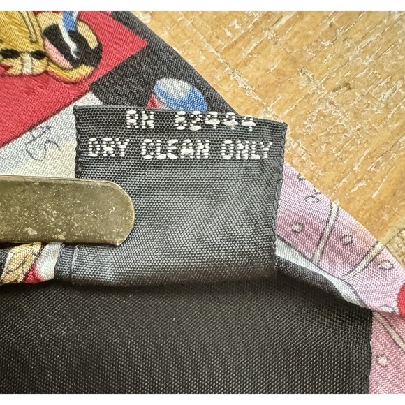 NICOLE MILLER 1994 CHRISTMAS ALL OVER PRINT MENS SILK TIE VTG Vintage Ho Ho Ho - Picture 6 of 6